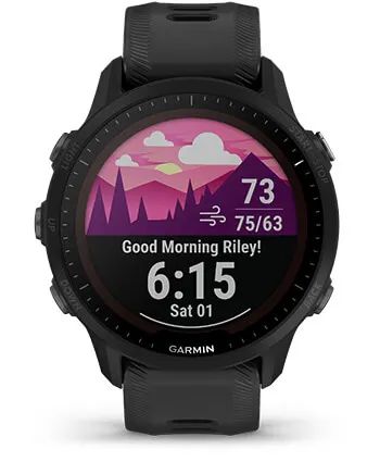Умные часы Garmin Forerunner 955 с черным ремешком